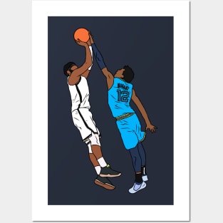 Ja Morant Blocks Kyrie's Game Winner Posters and Art